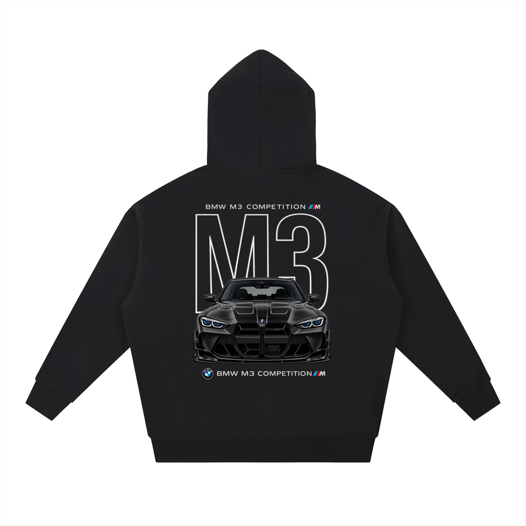 BMW M3 Competition Oversized Heavyweight Hoodie |  Car Print