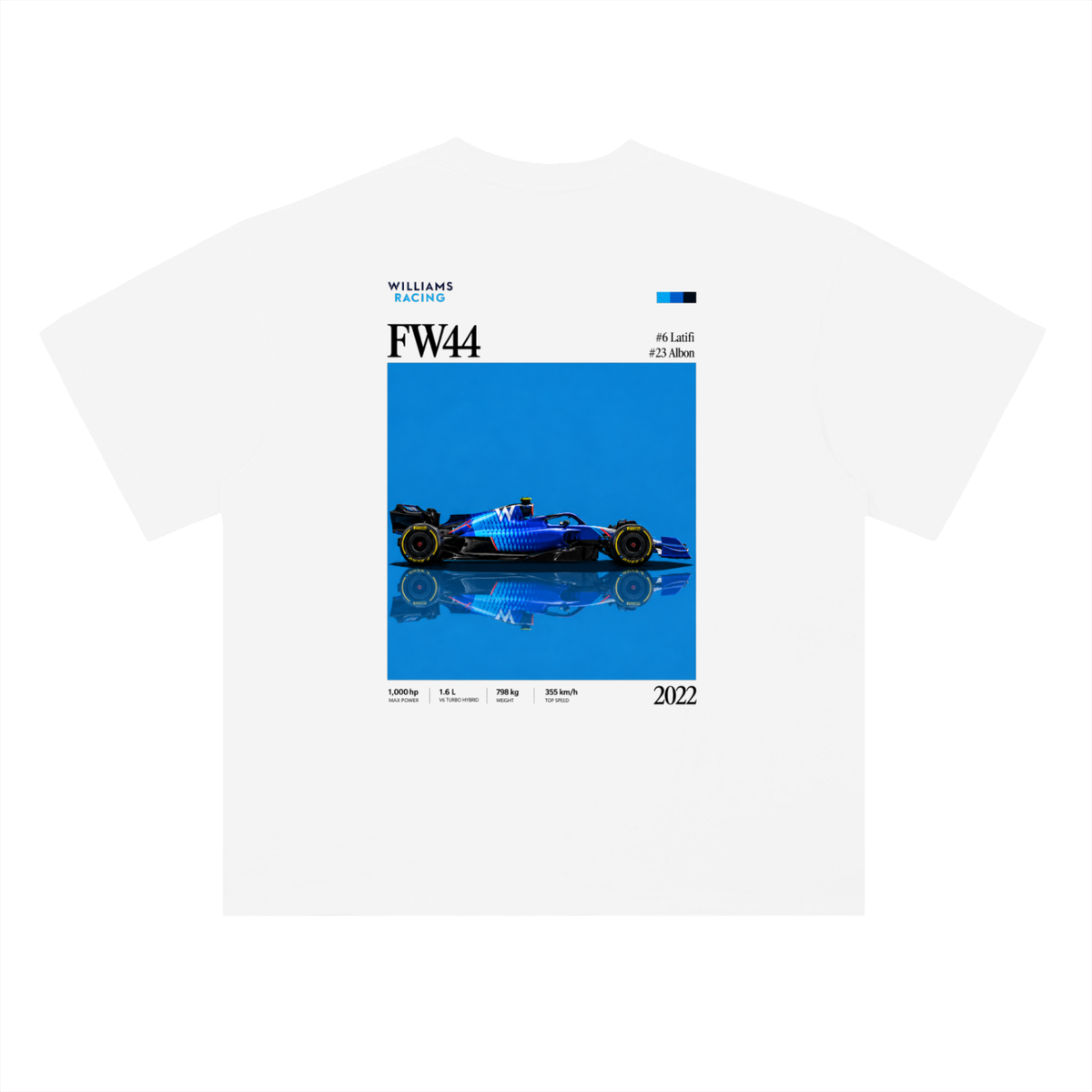 Williams Racing 2022 F1 | Heavyweight Drop Shoulder Cotton T-Shirt