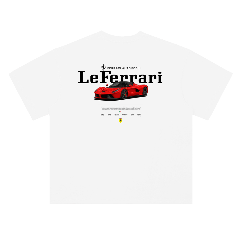 Le Ferrari | Heavyweight Drop Shoulder Cotton T-Shirt