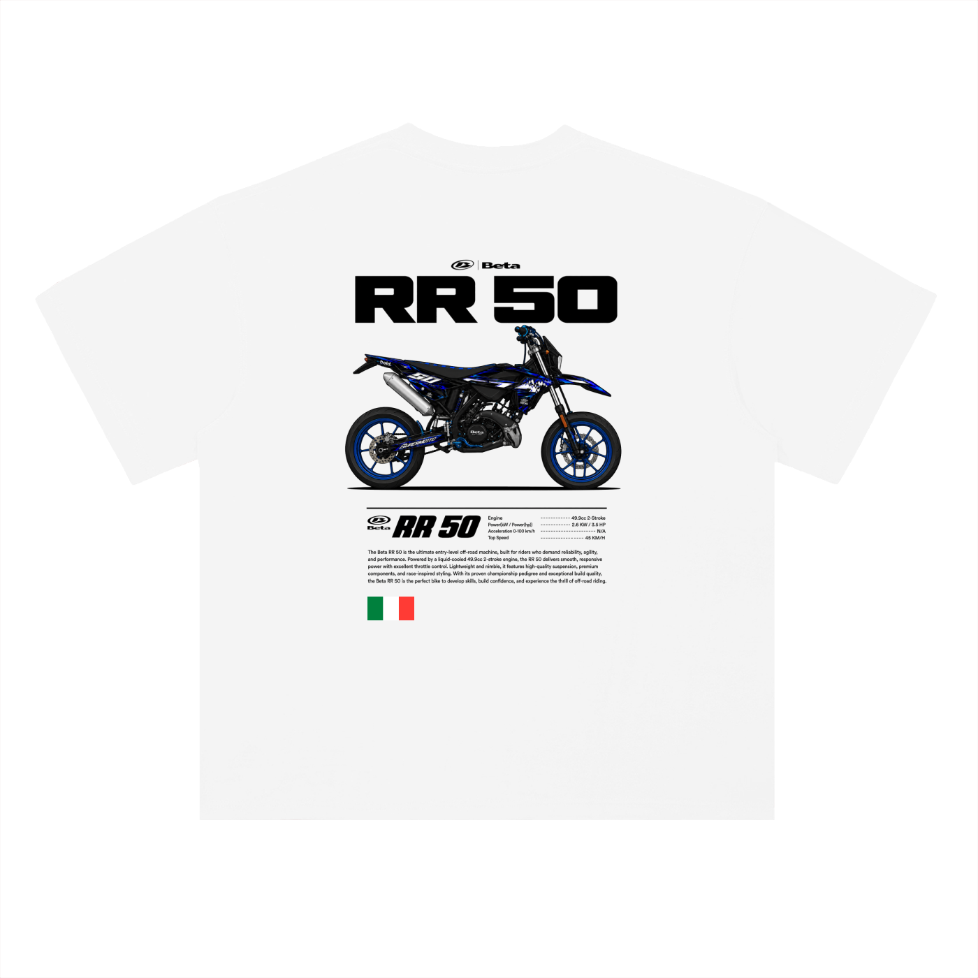 Beta RR 50 | heavyweight Drop Shoulder Cotton T-Shirt