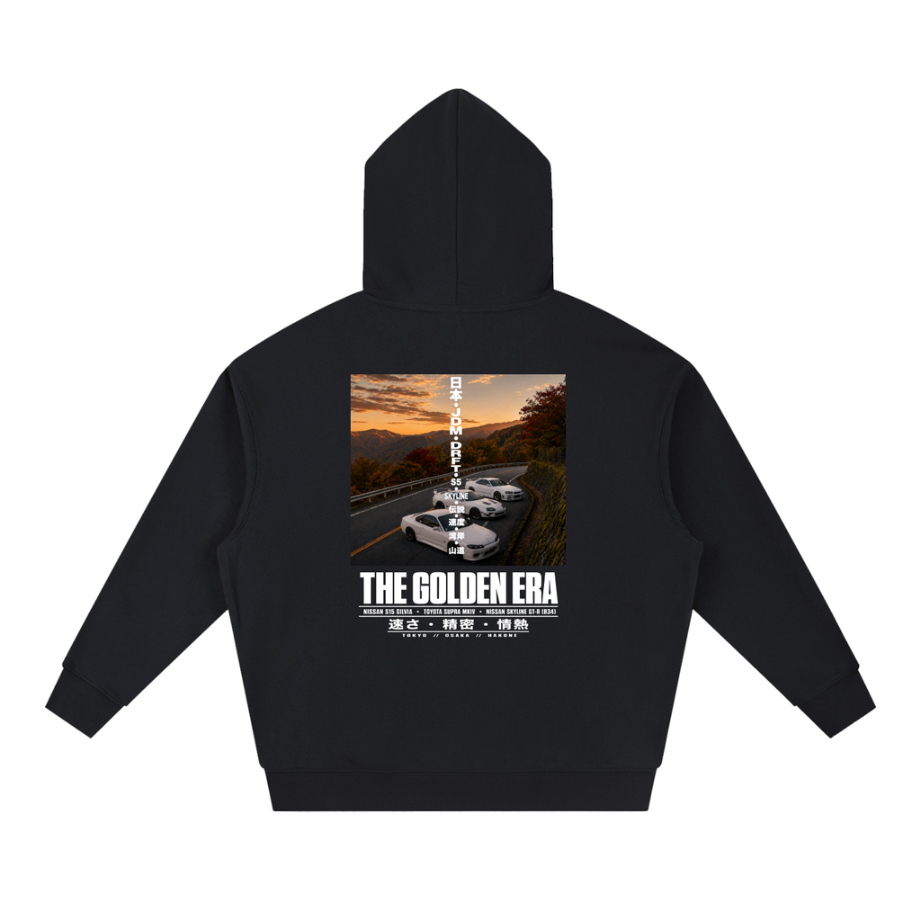 JDM Drift Golden Era | Boxy Heavyweight Drop-Shoulder Hoodie