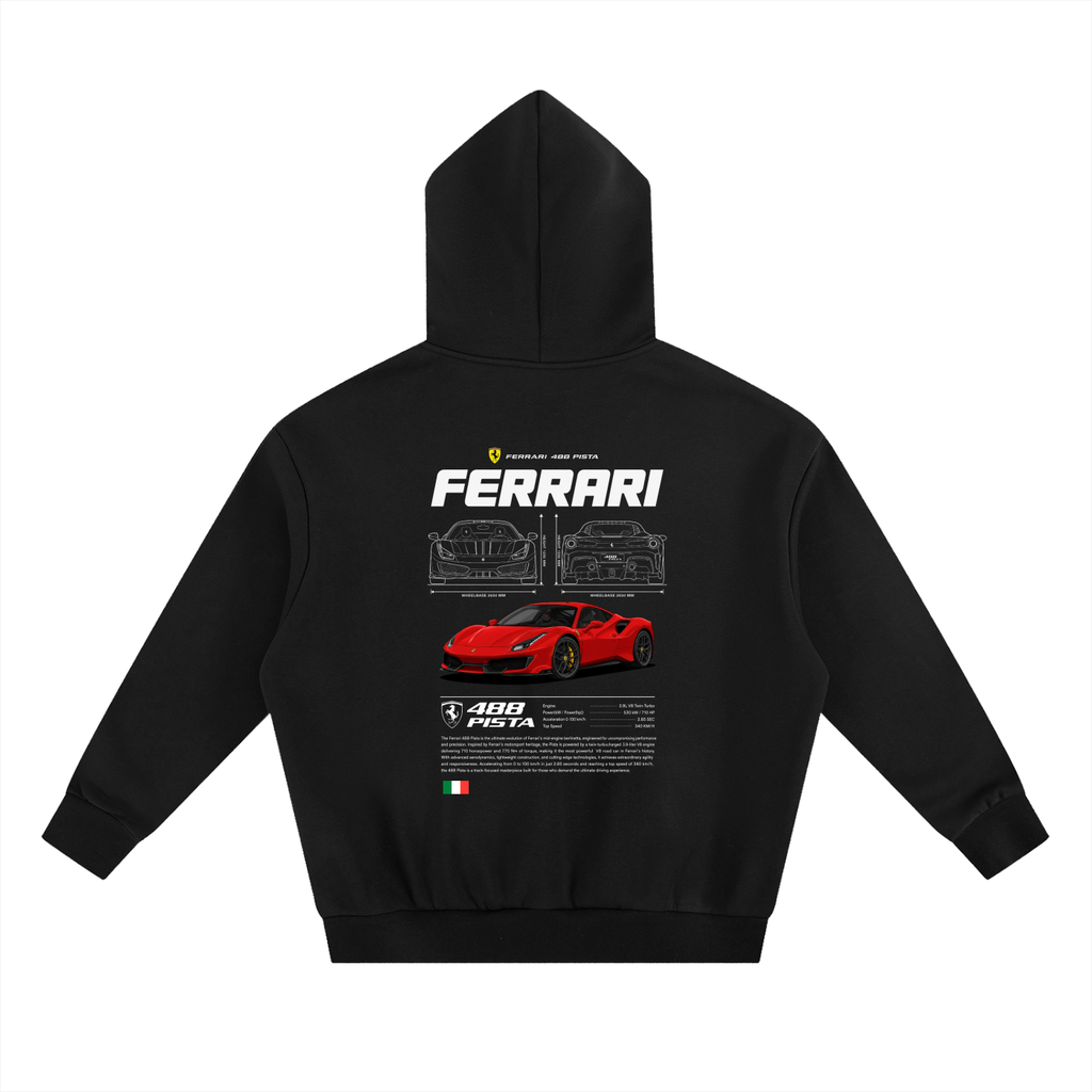 Ferrari 488 Pista | heavyweight fleeced boxy hoodie