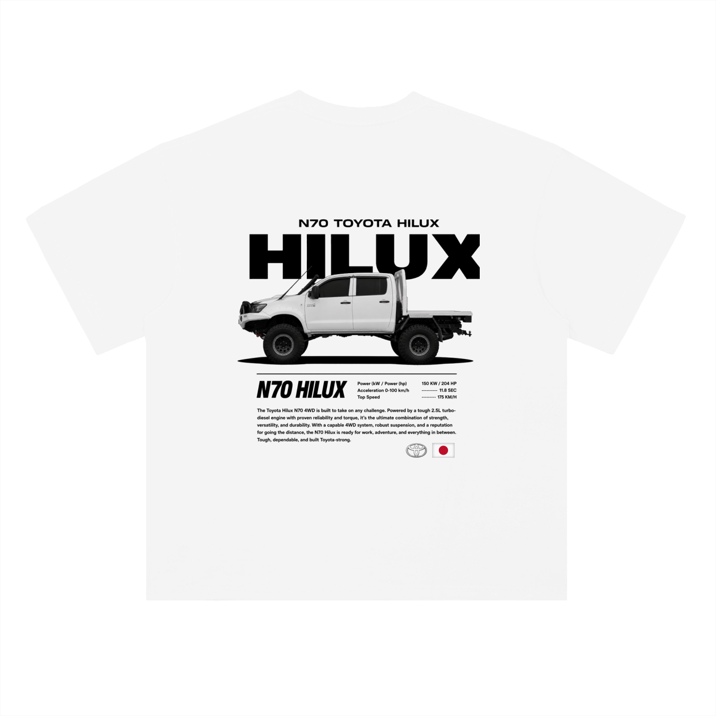 Toyota Hilux N70 4WD — Drop Shoulder Tee